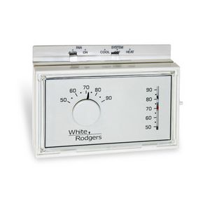 Emerson White Rogers Non-Programmable Mechanical Thermostat | Power: 24V | Stages Heat/Cool: 1/1 | Manual CO (1F56N-444)