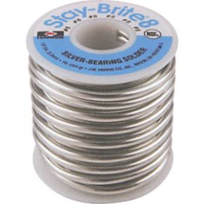 J.W. Harris Stay-Brite 8 | Lead-free Silver Solder | Bonds with all of the ferrous and nonferrous alloys | 1/16 in. | 1 Lb Spool | 10010