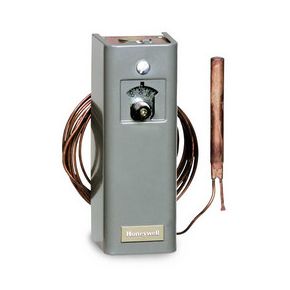 Honeywell Remote bulb Commercial Temperature Controller | 0 F to 100 F | 20 ft. capillary | Copper bulb sensing element | T675A1565