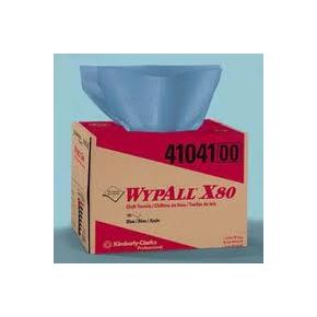 Kimberly Clark Wypall X80 | ShopPro | Blue Shop Towels | 12.5 x 16.8 is made using patented HYDROKNIT Fast Absorbing Material | 41041