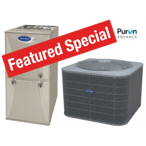 Carrier® Comfort™ 15 SEER2 1.5 Ton 1 Stage AC| R-454B|w/Multi-Position 59SC 80K 1 Stg. 96% Gas Furnace 17.5"W Coil| 59SC6A080M17--16 CVAMA3117XMA 26SCA524