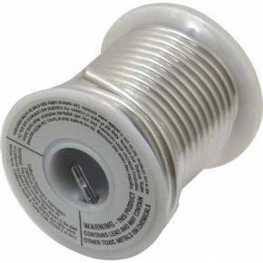 J.W. Harris 50/50 Common Lead-bearing Solder | Tin-lead solders can be used to join copper and most copper alloys | lead | nickel alloys and steel | Lead-bearing solders are not to be used in potable water systems | 1/8 in. | 1 Lb Spool | 1.05 Lbs 50506