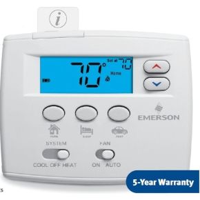 Emerson White Rodgers Easy Set Non-Programmable Thermostat | 1H/1C | 24v (1F86EZ-0251)