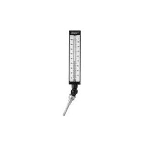 TRERICE Industrial Angle Thermometer | 9 in. Scale | 3-1/2 in. Aluminum Stem | 0-100F Range | BX91403-02
