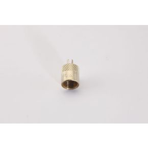 C&D Valve Heavy Duty 1/4 flare cap, round brass w/ neoprene O-ring seal and core wrench on top CD2250T (Package of 6)