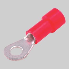 DEVCO Electrical Solderless Terminal Connector | 1/4 in. Ring | 50 Per Pack | wire range 12-10 | Stud #10 | 6252LX