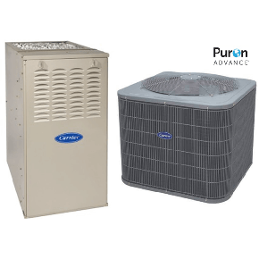 Carrier® Comfort™ 1.5 Ton 15 SEER2 1 Stage Dual Fuel System| R-454B|w/58SC 110K 80% 1 Stg Gas Furnace 21"W|Multi-Position| 27SCA530 CVAMA4321XMA 58SC0B110M21--20