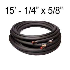Mueller 15 Feet Line Set | 1/4 in. Liquid Line x 5/8 in. Suction Line w/1/2 in. insulation | 560076 41020150B3B6