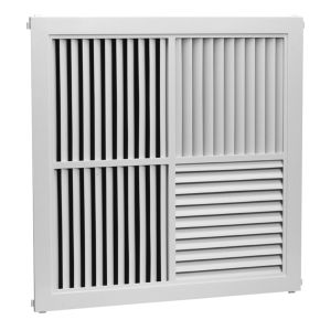 Hart & Cooley 24x24 Plastic T-Bar Directional Diffusers | Requires RZBP Back Panel | Color White | RZMCDST