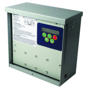 ICM Advanced single-phase line voltage monitor with a bank of surge arresters for added protection against lightning strikes. Includes a built-in 40A contactor. Ideal for Mini-Splits or other valuable | single-phase equipment | ICM493