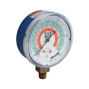 JB Industries Blue Compound Low Side Manifold Gauge | 2 1/2 in. | R-22 | R-404A | R-410A | M2-460