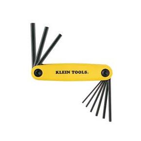 KLEIN 9 Key Folding Hex Key Set | 5/64 in. | 3/32 in. | 7/64 in. | 1/8 in. | 9/64 in. | 5/32 in. | 3/16 in. | 7/32 in. & 1/4 | 70591