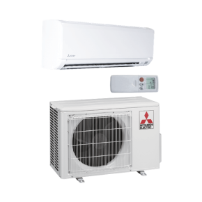 Mitsubishi 9000 BTUH / 16 SEER / 11 EER Heat Pump System - Wall Mounted Ductless Indoor Unit - Wireless Controller Included | 560311- 560315| MSZ/MUZ-WR09