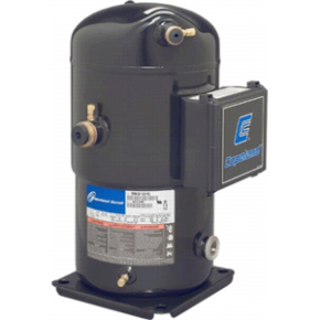 Copeland Scroll Compressor | Application: A/C or H/P | Temperature Rating: A/C | Refrigerant: R-22 | Discharge Line Size: 1/2 In. | Suction Line Size: 3/4 in. | Mounting Dimensions: 7.5 In. x 7.5 In. | 50Lbs. |ZR32K5E-PFV-800