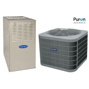 Carrier® Performance™ 3.0 Ton 16 SEER2 1 Stage AC| R-454B| w/58SC 90K 1 Stg. 80% Gas Furnace 21"W|Up/Down Flow-Position| 26SPA636 CVAVA4821XMA 58SC0B090M21--16