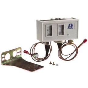 Ranco Compact Dual Pressure Control W/NEMA 1 Enclosure | SPST | 10-100 Psig Low Pressure Range 150-450 Psig High Pressure Range | 70Psig High Pressure Differential Fixed | 10-40 Psig Low Pressure Differential | Auto Reset Low | Auto/Man Reset High | 48 in