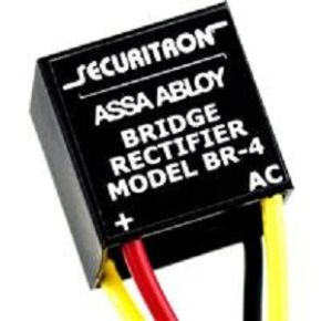 ADI Bridge Rectifier | 4 Amp | 12/24V | Converts AC Voltage to DC | Used w/Horn/Strobe| yellow wires go to AC | Red Wire to +DC | Black wire -DC | BR4