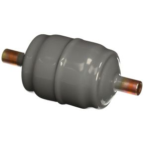 Sporlan Solder Filter Drier | 3/8 in. x 3/8 in. ODF | Capacity: 16 cu in. | 7.8 in. L x 3.1 in. W x 3.00 in. OD | C-163-S