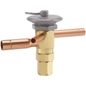 SPORLAN Thermostatic Expansion Valve | Nominal Capacity: 5 Tons | Connections | 1/2 SAE inlet X 1/2 SAE Outlet | Refrigerant Type: R22 | Equalizer Type: External | Suitable for Heat Pump Applications | RCVE-5-GA 1/2 X 1/2 SAE