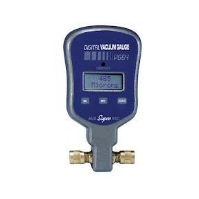 SUPCO Digital Vacuum Gauge | 0-12000 microns Range | 10% Accuracy | 1/4 in. Male Flare Fitting Connection | VG64