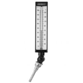 TRERICE Industrial Angle Thermometer | 9 in. Scale | 3-1/2 in. Aluminum Stem | 0-160F Range | BX91403-04