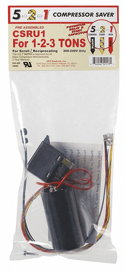 Kit De Démarrage Dur Compressor Saver CSRU1 - Pour Climatiseur 1-2-3 Tonnes, 240V, Neuf